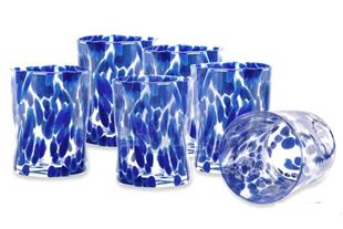 CONFEZIONE.6 BICCHIERI ACQUA CL 33 BLU