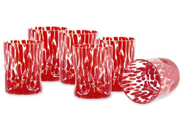CONFEZIONE.6 BICCHIERI ACQUA CL 33 ROSSO 1