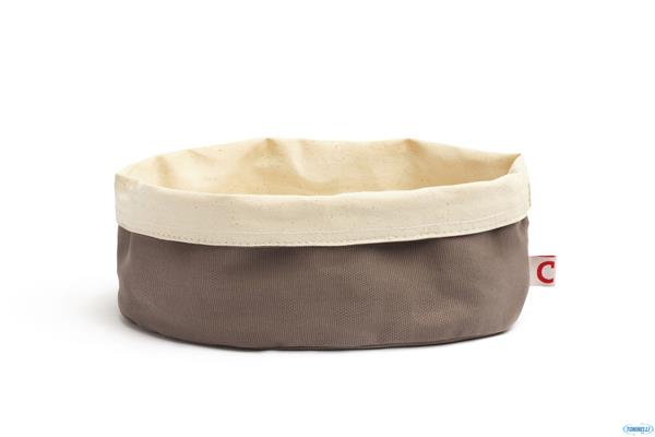 PORTA PANE OVALE CM 20X15 H.10 COTONE GRIGIO 1