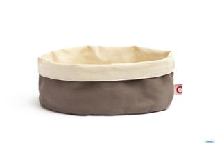 PORTA PANE OVALE CM 20X15 H.10 COTONE GRIGIO