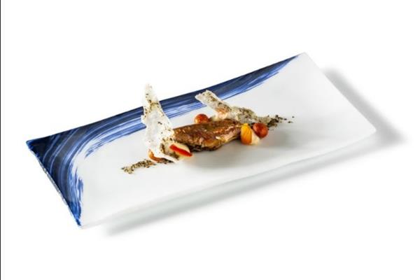 VASSOIO IN VETRO OPACO ARTIGIANALE 30X15 CM 1