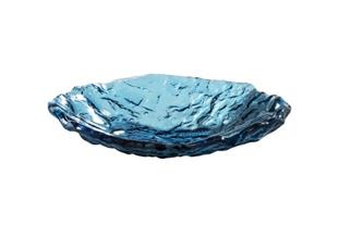 PIATTO FONDO IN VETRO ARTIGIANALE BLU 23 CM