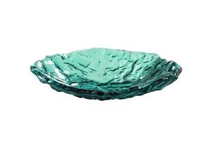 PIATTO FONDO IN VETRO ARTIGIANALE VERDE 23 CM