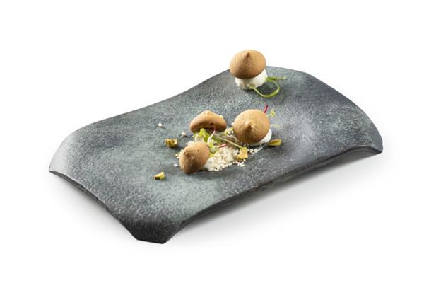 VASSOIO IN VETRO ARTIGIANALE OPACO CM 19X14 1