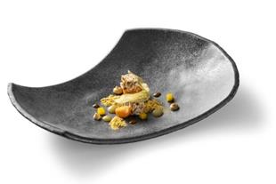 PIATTO FONDO IN VETRO ARTIGIANALE OPACO CM 26X20