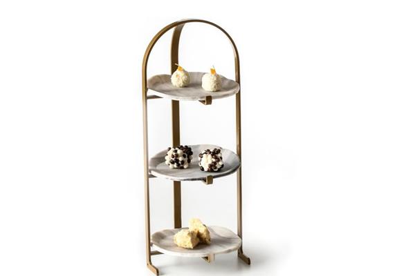 STAND PER 3 PIATTI NORDICA IN VETRO ARTIGIANALE CM 12 1