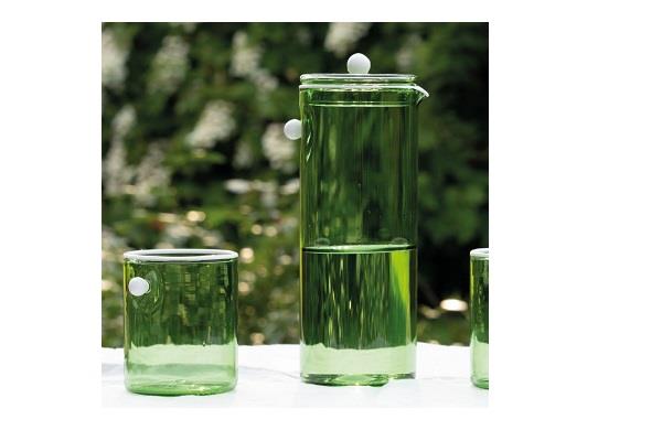 CARAFFA COLLEZIONE OYSTER IN VETRO VERDE CL 90 2