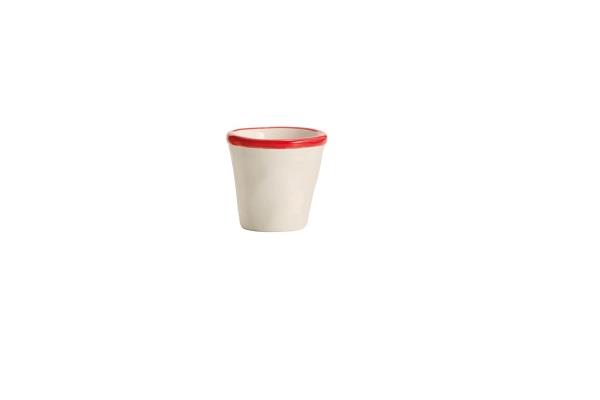 SET 6 BICCHIERINI COLLEZIONE LIDO COLORE ROSSO CL 7 1