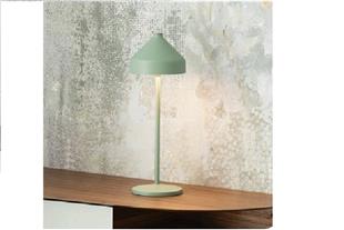 LAMPADA DA TAVOLO A BATTERIA RICARICABILE COLORE VERDE FOGLIA