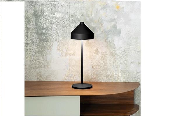 LAMPADA DA TAVOLO A BATTERIA RICARICABILE COLORE NERO 1