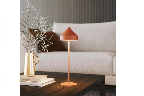 LAMPADA DA TAVOLO A BATTERIA RICARICABILE COLORE TERRACOTTA 1
