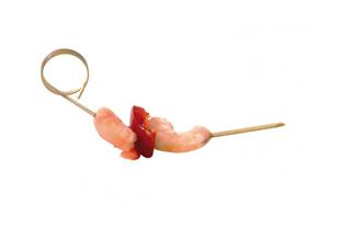 BBCURVE stecchino bambù curvo con ricciolo