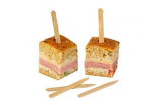 Stecchino da sandwich in legno, una punta
