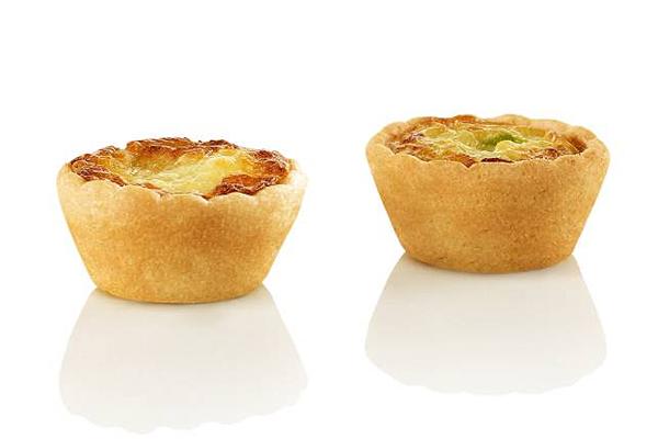 Mini Quiches surgelate 2 gusti diam. 4,2 cm - 96 pezzi € 32,00 1