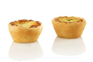Mini Quiches surgelate 2 gusti diam. 4,2 cm - 96 pezzi € 32,00