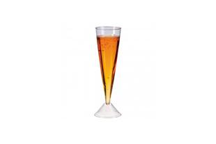 Calice flute champagne in plastica con gambo, 100 ml