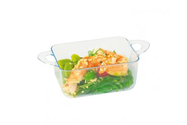 Pentolina verde plastica trasparente per fingerfood, 60 ml 1