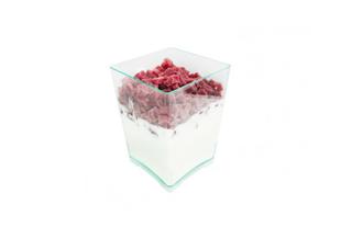 Bicchierino quadrato plastica trasparente verde 120 ml 5 cm