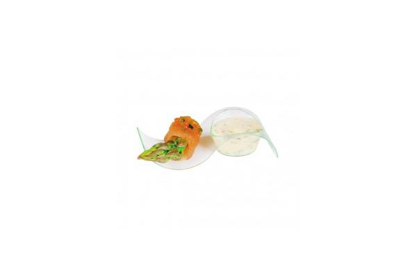 GIZMO coppetta con ala ondulata plastica trasparente verde, 7 ml 1