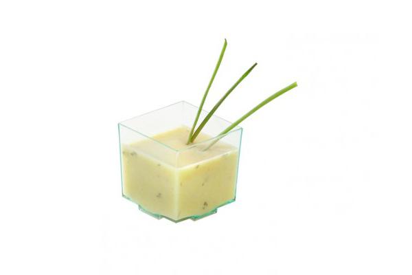 KARA Mini bicchierino cubico plastica trasparente verde, 60 ml 1