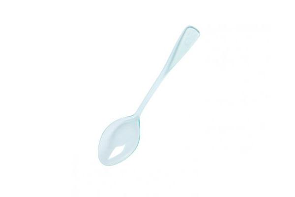 Mini cucchiaino plastica verde trasparente, 9,5 cm 1