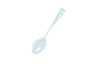 Mini cucchiaino plastica verde trasparente, 9,5 cm
