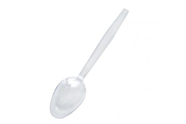 Cucchiaio trasparente in plastica, 12,5 cm 1
