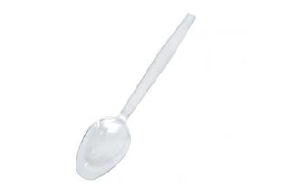 Cucchiaio trasparente in plastica, 12,5 cm