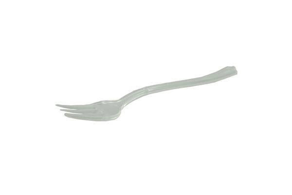Piccola forchetta plastica trasparente, 11 cm 1