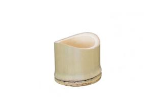 Bicchierino bambù verde taglio sagomato, 44 ml