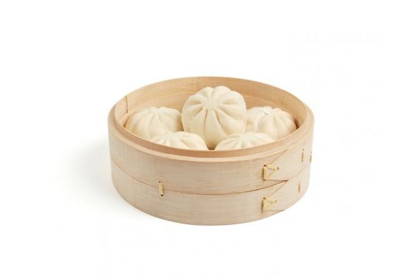 DIM SUM Vaporiera media bambù cottura a vapore diametro 20 cm 1