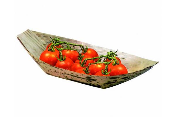 Barchetta in foglia di bambù 12 cm 1