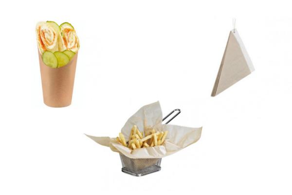 Contenitore cartone marrone interno bianco laminato per crepes o piadina, capacità  150 gr. 4