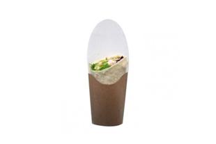 Contenitore marrone per crepes o piadina 25,5 x 8,9 cm