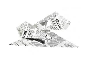 Cono in carta stampa giornale