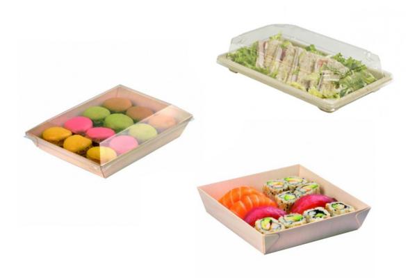 Vaschetta Sushi nera con coperchio 21,6 x 14 cm 4