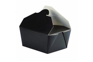 Contenitore asporto cartone nero interno laminato, 650 ml
