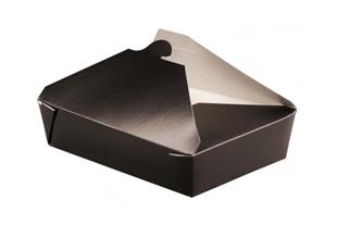 Contenitore asporto cartone nero interno laminato, 1000 ml