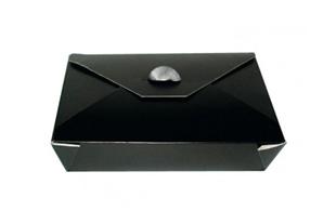 Contenitore asporto cartone nero interno laminato, 1500 ml