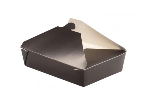 Contenitore asporto cartone nero interno laminato, 2300 ml 1