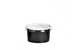 POC Coppetta cartone nero, interno bianco, 60 ml
