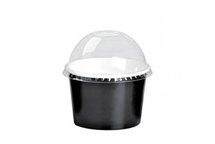 POC Coppetta cartone nero, interno bianco, 120 ml