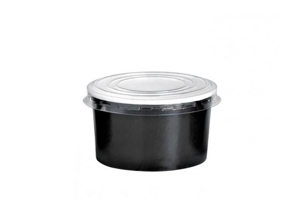 Coppetta cartone nero, interno bianco, 150 ml 1