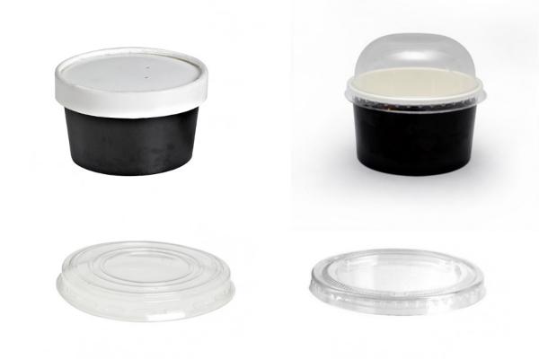 Coppetta cartone nero, interno bianco, 150 ml 3