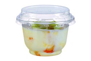 Coppa da dessert con piede, plastica trasparente, 180 ml