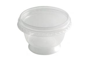 Coppa da dessert con piede, plastica trasparente, 150 ml