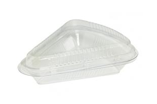 Contenitore triangolare plastica trasparente per fetta torta
