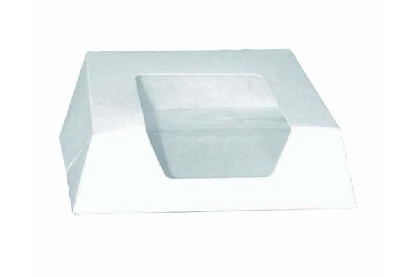 Scatola pasticceria bianca con finestra trasparente 14 cm 1