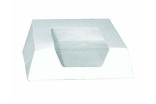 Scatola pasticceria bianca con finestra trasparente 14 cm