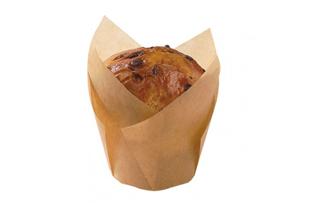 Coppetta da cottura Tulipano carta siliconata kraft, base 17,5 x 17,5 x 17,5 cm, 150 ml